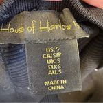 House of Harlow Black Ribbed Wide Leg Pants Womens S Athleisure Corpcore Basic Photo 4