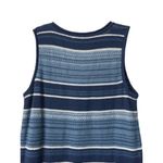 Lauren Ralph Lauren M Cotton Knit Tank Dress Blue Striped Midi Coastal Cruise Size M Photo 8