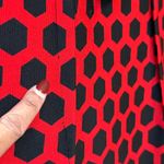 Connected Apparel  Red Black Geometric Sleeveless Sheath Dress Women Size 12 #‎ Photo 9