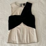 J.Crew Collection Natural Denim Top with Velvet Overlay 000 Photo 3