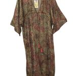Raga NWT  Zuri Long Sleeve Maxi Gold Metallic Dress Oversized Size M $245 MSRP Photo 2