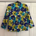 Joan Rivers vibrant floral three button blazer size 12 Purple Photo 5