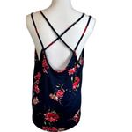 PaperMoon  Women Top Size 3X Blue Multi Floral Spaghetti Straps Blouse‎ Photo 1