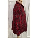 Habitat ‎ Women's Button Up Shirt Size Medium Red Scotch Tartan Plaid Boho Artsy Photo 2