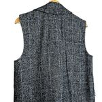 Madewell Black & White Tweed Wool Sleeveless Vest Snap Front Cinch Waist w/ Belt Photo 6