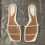 ZARA White and Brown Minimalist Sandals - New Photo 0