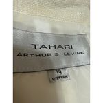 Tahari  Women's Cream Long Sleeve Peak Lapel Blazer Coat Suit Jacket Size 10 Photo 2