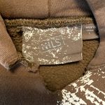 NILS Hoodie Sweatshirt Long Sleeve Pullover Kangaroo Pocket Graffiti Brown L Size L Photo 2