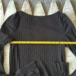 Madewell Ribbed Long Sleeve Boatneck Too Size M Medium Jet Black Photo 4