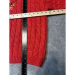Sundance  Cable Knit Cardigan Sweater Wool Floral Embroidered Cottagecore XXL Photo 6