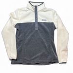 Columbia  Fleece Pullover Half Snap Benton Springs White Gray Women's Medium Warm Photo 0