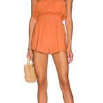 Lovers + Friends Olympia Romper in Peach Size L Vacation Cotton Beach Photo 0