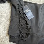 Abercrombie & Fitch NEW Puff Sleeve Lace Up Crop Top Black Size Medium Photo 8