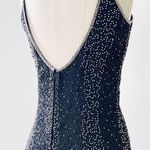 Laurence Kazar vintage •  90s beaded maxi dress black silk chiffon formal evening Photo 1