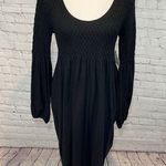 Angie  Black Long Sleeve Sweater Dress-Medium Photo 0