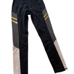 Betsey Johnson Performance Womens Leggings M Black/Gray/Gold Polyester Spandex Photo 1