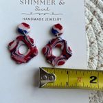 Handmade Polymer Clay Earrings Red Photo 3