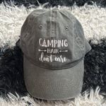 Women’s Gray Camping Hair Don't Care Baseball Cap, One Size Photo 1