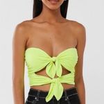 Urban Outfitters Neon Yellow Double Tie Tube Top Photo 0