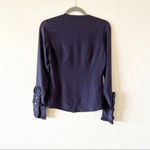 Tory Burch Silk Long Sleeve Top Women’s Size 2 Quiet Luxury Mob Wife Ruffles EUC Photo 1