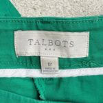 Talbots Kelly Green Seashell and Starfish Embroidered Capri Crop Pants Size 12 Photo 2