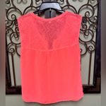 American Eagle  Outfitters orange sleeveless vneck sheer top Photo 1