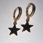 Gold Tone Dainty Dangling Star Boho Pierced Earrings Photo 4