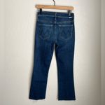 Mother Insider Crop Step Fray Dark Wash Teaming Up Denim Jeans Size 26 Blue Photo 4