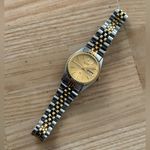 Seiko  SQ Presidential Vintage Ladies Watch Gold Dial Two-Tone Bracelet Case Date Photo 7