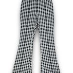 Mittoshop Womens Gingham Check Stretch Flare Pants High Waist Black White Small Photo 0