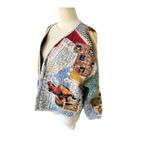 Handmade  Farm themed patchwork quilt coat L/XL Photo 2