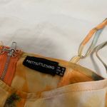 Pretty Little Thing Orange Tie Dye Print Structured Corset Top Photo 2