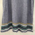 For Cynthia Sleeveless Linen Blend A-Line Shift Dress Rickrack Lagenlook Size PM Photo 2