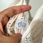 Oh Polly  Double Take Embelish  Ruched Mesh Bodycon Halter Dress Beige Sexy Sz 4 Photo 4