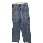 H&M 90's Baggy High Waisted Wide Leg Cargo Jeans Light Wash Size 2 Grunge Retro Photo 3
