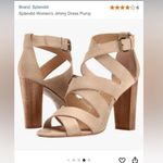 Splendid  Jimmy Open Crisscross 4” Mushroom Ankle Strap Wooden Block Heel Photo 9