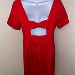 Anthropologie MAEVE Bow Dress, Red Mini Size 2 Photo 4