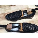 Sarto Franco Sarto Eda 2 Loafers Womens 11 Black Woven Slip On Comfort Shoes Photo 5