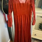 SheIn NWT belle dress. Slit up front. Lace sleeves and velvet material. Photo 3