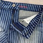 Freestyle Revolution Pinstriped Raw Hem High Rise Jean Shorts Juniors 7 Photo 4