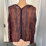 Abercrombie & Fitch  Floral Babydoll Sheer Flowy Bohemian Hippie Top Photo 3