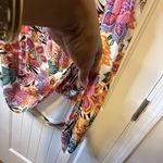 90 Clothing Comp Floral Dress Women's XL Lined Ruching Knee Length Trendy Work # Photo 5