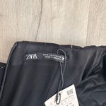 ZARA strapless mini pinstripe black dress Photo 8