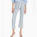 frame denim NWT Frame Le Crop Striped High-Rise Cropped Boot-Cut Jeans Photo 1