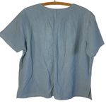 Erika Vtg  Collection Women’s Small Linen Blend Too Blouse Button Down Photo 4