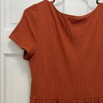 Maeve Gillian Cap Sleeve Tiered Burnt Orange Maxi Dress - Size Small Photo 11