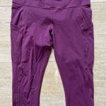 Lululemon ‎ cropped leggings in eggplant purple. Size 4 Photo 0