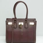 ALDO Oxblood Structured Tote With Faux Snake Detail Photo 0