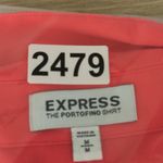 EXPRESS Shirt Womens Medium Orange Portofino Office Business High Visibility Photo 6