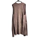 Magnolia South Purple Tie Dye Duster Vest Cardigan Open Front Sleeveless Size L Photo 3